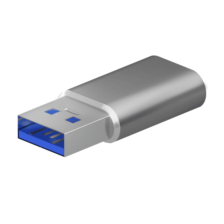 Adaptador Aisens Mini USB 3.2 Gen2 USB-C/H-A/M Gris — imagen 1
