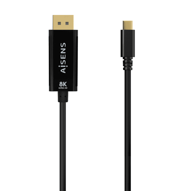 Adaptador Aisens USB-C a DisplayPort 8K60Hz Negro 0.8m — imagen 1
