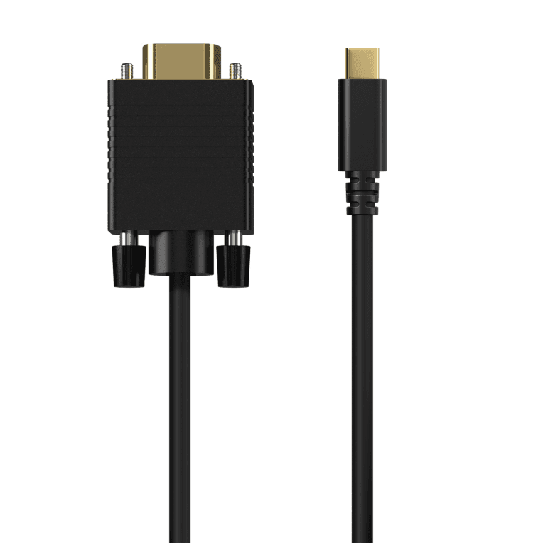 Adaptador Aisens USB-C a VGA USB-C/M-HDB15/M Negro 0.8m — imagen 1