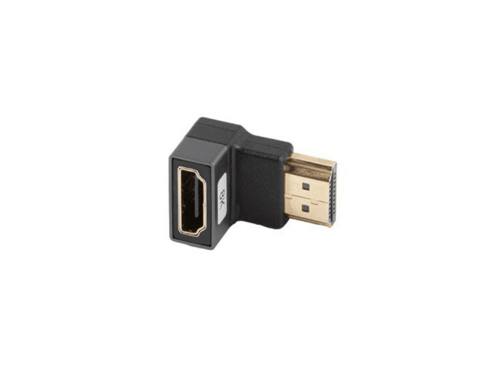 Adaptador Lanberg 8K HDMI(M) A HDMI(H) Angulo Abajo Aluminio Plata — imagen 1