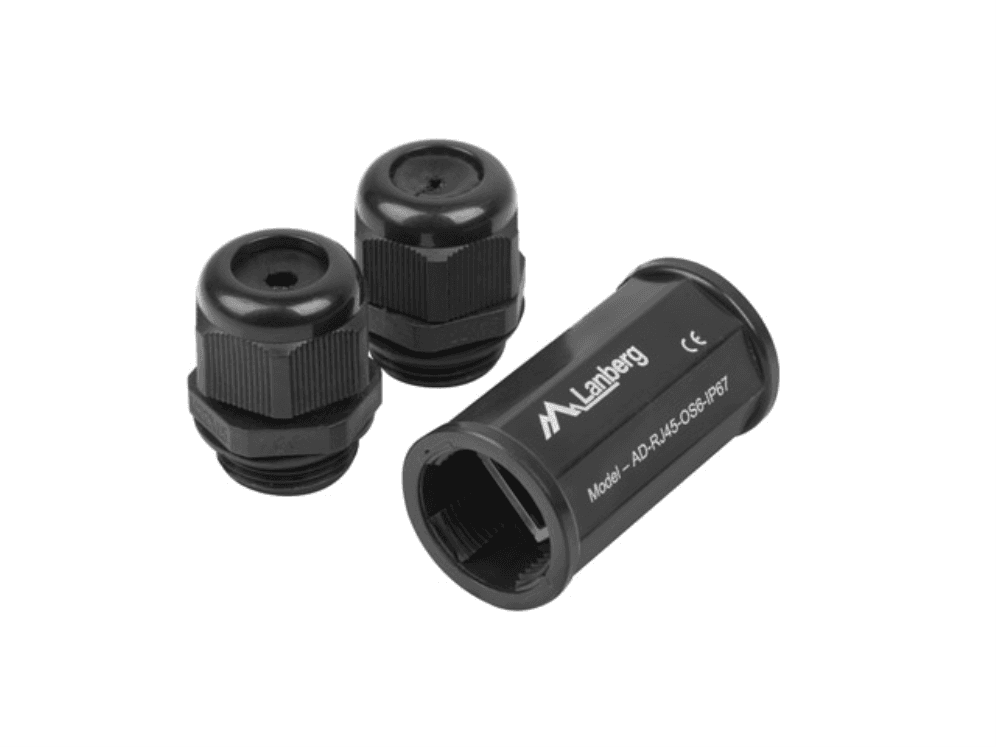 Adaptador Lanberg CAT.6 FTP RJ45 Estanco IP67 — imagen 1