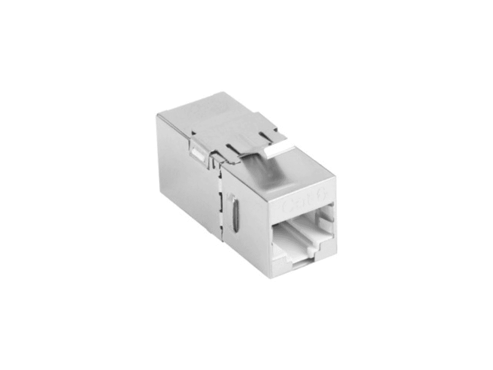 Adaptador Lanberg Cat6 FTP Hembra Thru Keystone RJ45 a RJ45 90 Grados — imagen 1