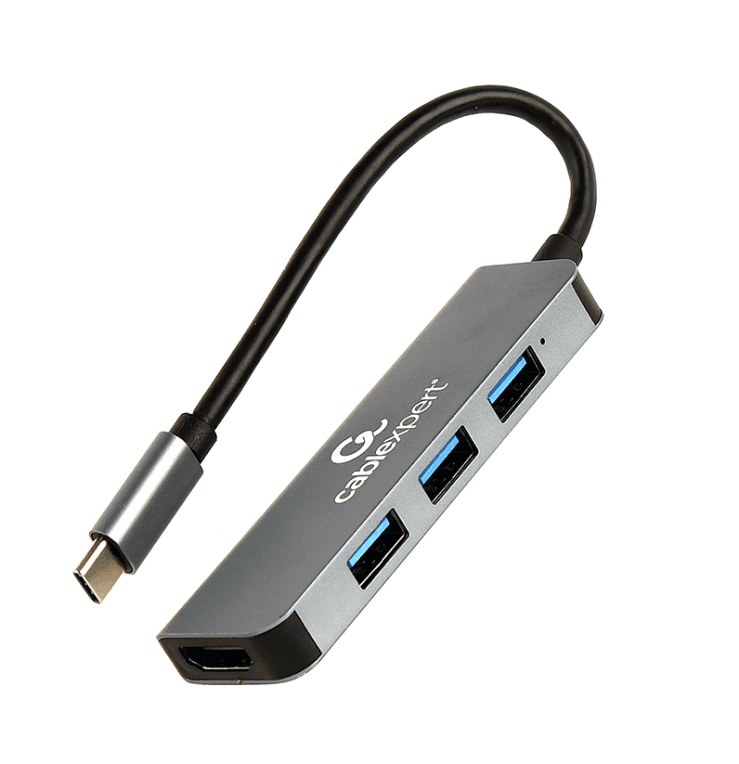 ADAPTADOR MULTIPUERTO GEMBIRD USB TIPO C 2 EN 1 HUB , HDMI — imagen 1