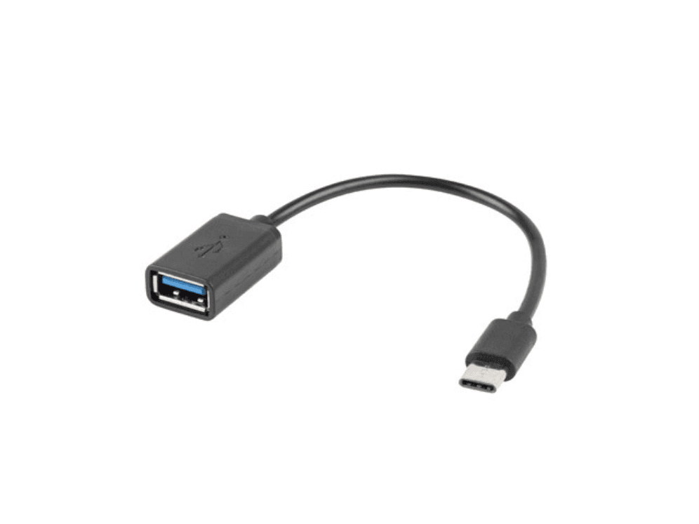 Adaptador OTG Lanberg USB-C Macho a USB-A Hembra 15cm Negro — imagen 1