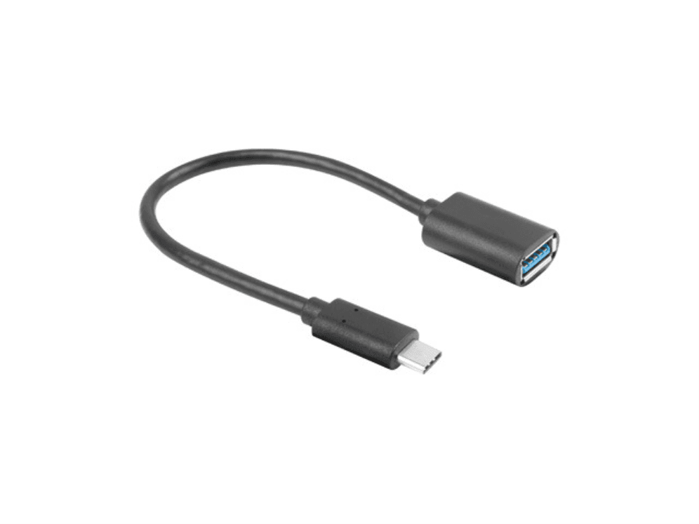 Adaptador USB Lanberg USB-C M 3.1 a USB-A H 15cm OTG Negro — imagen 1