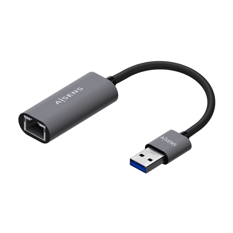 Adaptador Wifi Aisens USB 3.0 a Ethernet Gigabit Gris 15cm — imagen 1