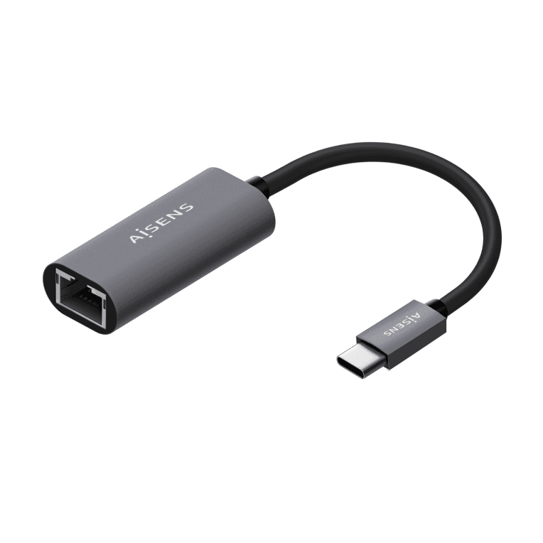 Adaptador Wifi Aisens USB-C a Ethernet Gigabit Gris 15cm — imagen 1