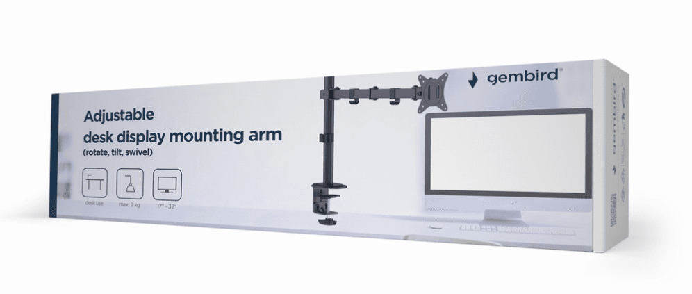 ADJUSTABLE DESK DISPLAY MOUNTING ARM ROTATE TILT SWIVEL 17''-32'' UP TO 9 KG — imagen 1