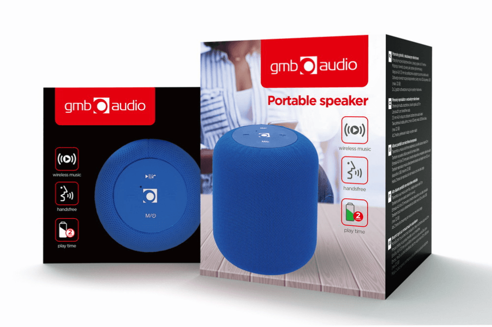 Altavoz Portátil Gembird 5W Bluetooth Con Micro Azul — imagen 1