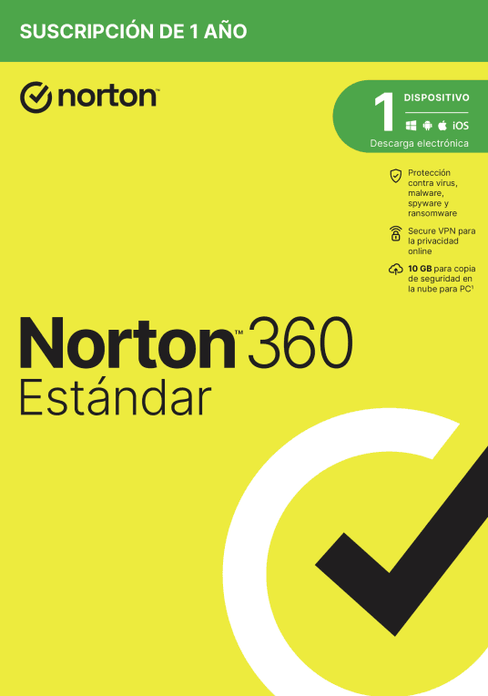 Antivirus Norton 360 Standard 1 Usuario 1 Dispositivo 1 Año — imagen 1