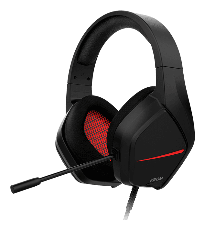 Auricular Gaming Krom Kopa Move Estereo Negro Rojo — imagen 1