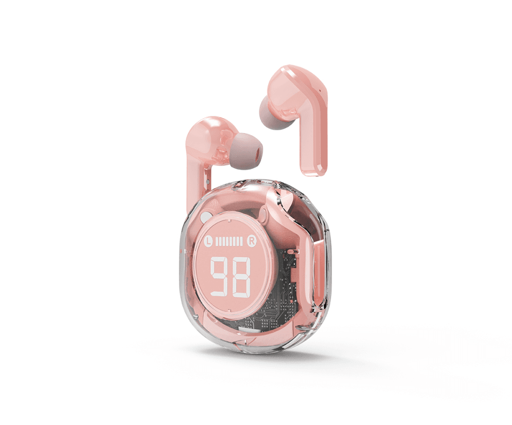 Auricular Gembird TWST-01-PK Rosa Transparente Bluetooth — imagen 1