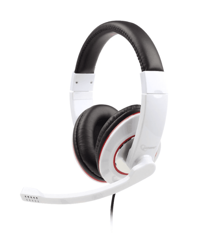 Auriculares Gembird MHS-001-GW Blanco Brillante Microfono Alambrico 3.5mm — imagen 1