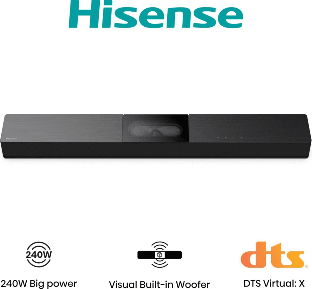 Barra de Sonido Hisense HS2000 2.1 Subwoofer Integrado 240W Dolby Digital BT