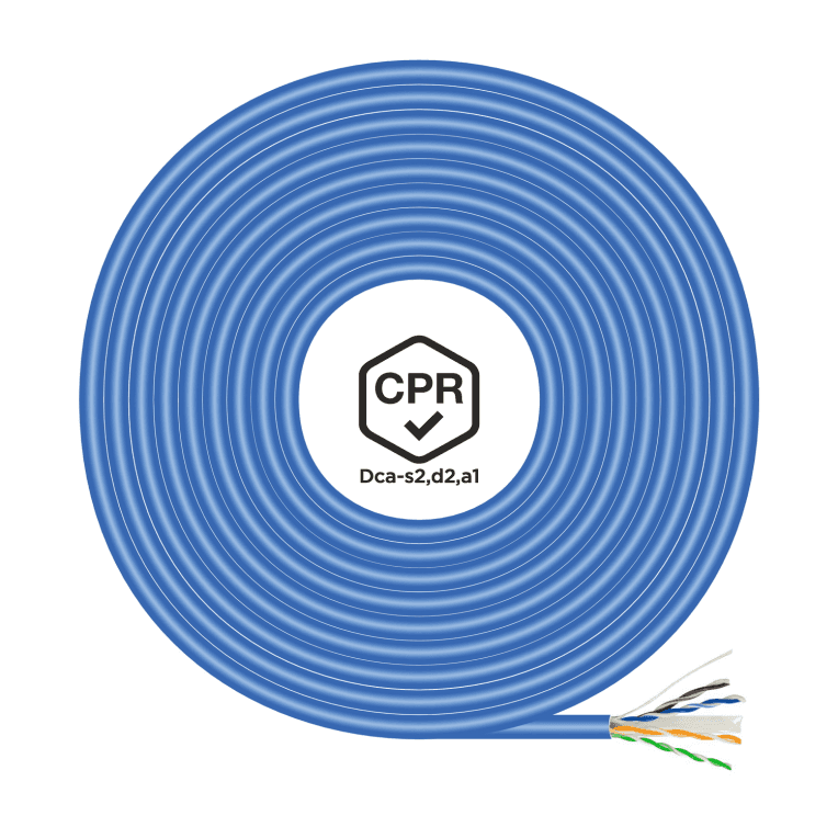 Bobina Cable Red Aisens RJ45 LSZH CPR Dca Cat.6 UTP 100m Azul — imagen 1