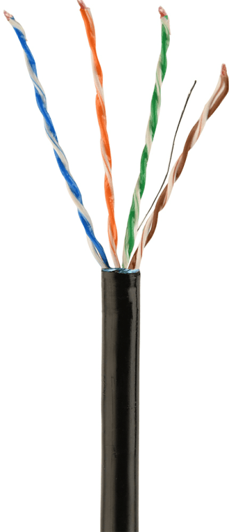 Bobina Gembird Cable de Red Exterior Cat 5E FTP Cobre Solido AWG24 Con Gel Negro 305M — imagen 1