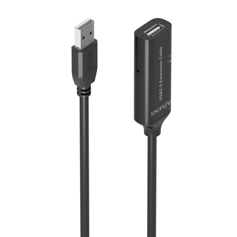 Cable Aisens USB 2.0 Prolongador Amplificador A/M-A/H Negro 10m — imagen 1