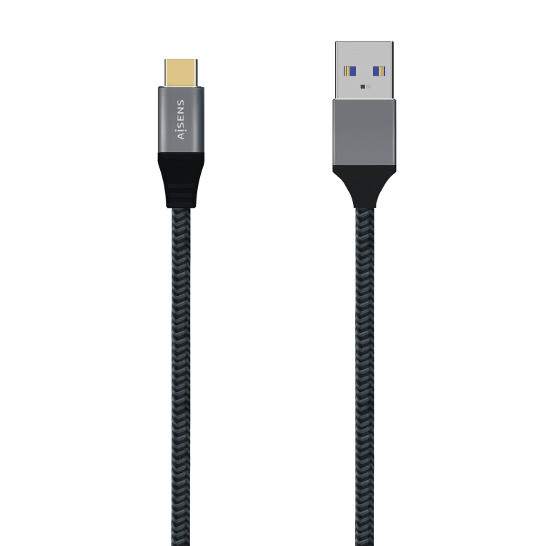 Cable Aisens USB 3.1 Gen2 Aluminio 10Gbps 3A USB-C/M-A/M 0.5m — imagen 1