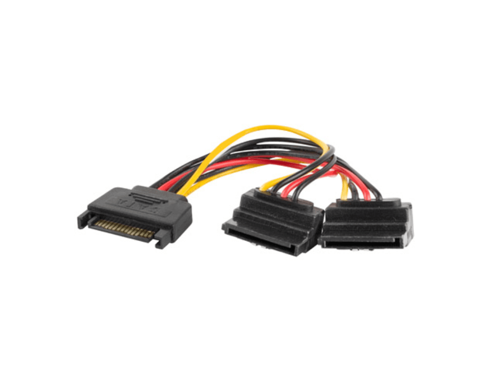 Cable de Alimentación Lanberg SATA Macho/2x SATA Hembra 15cm