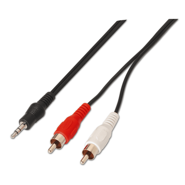 Cable de Audio Aisens Estereo Jack 3.5 M-2xRCA M Negro 3.0m — imagen 1