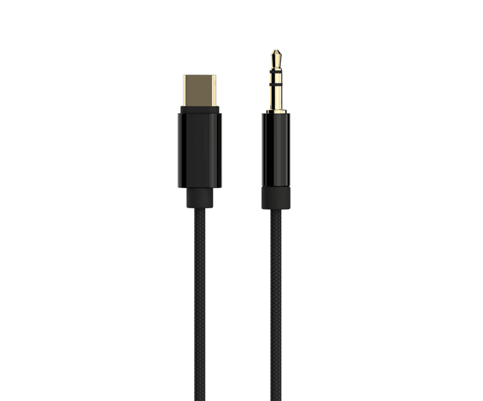 Cable de Audio Gembird Tipo C a Aux Estereo de 3,5 mm, 1,5 m, Negro — imagen 1