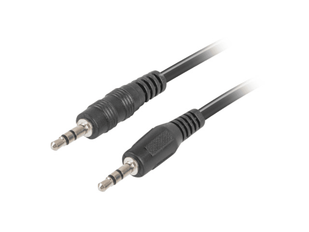 Cable de Audio Lanberg CA-MJMJ-10CC-0012-BK Estereo Jack 3.5mm Macho a Jack 3.5mm Macho 1.2m Negro — imagen 1