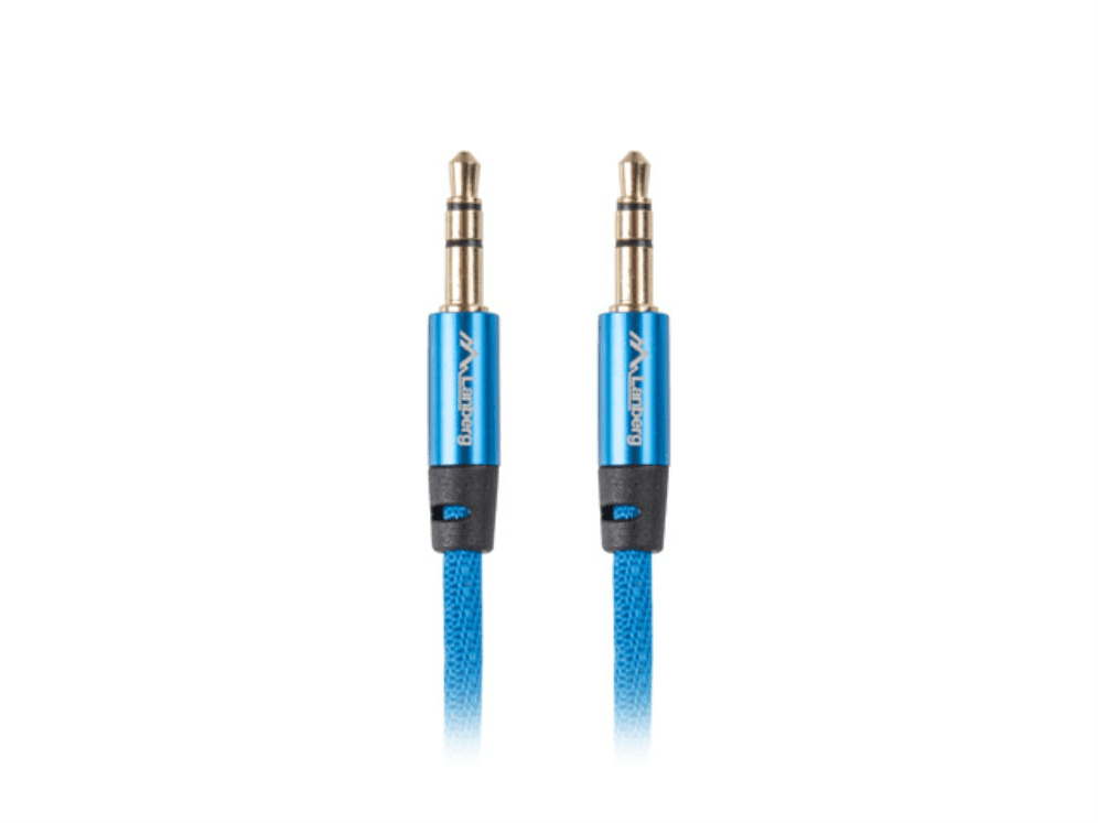 Cable de Audio Lanberg CA-MJMJ-10CU-0030-BL Minijack 3.5mm Macho a Macho 3 Pin 3m Premium Azul — imagen 1