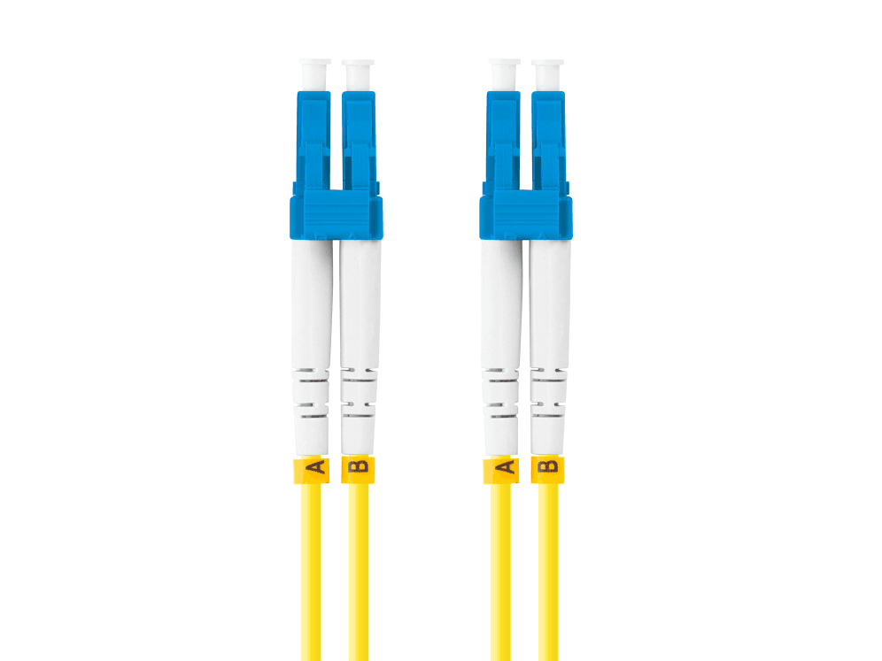 Cable de Fibra Óptica Lanberg 1M Mono LC/UPC-LC/UPC Duplex G657A1 LSZH Amarillo — imagen 1