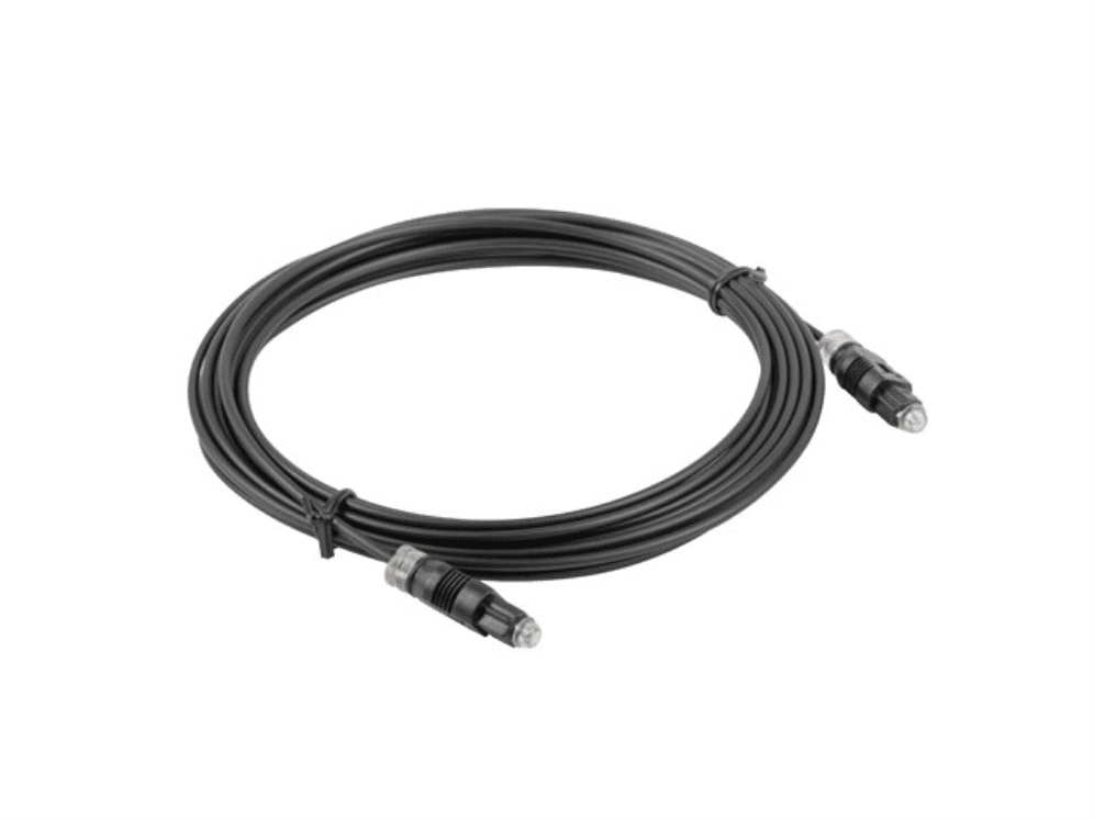 Cable de Fibra Óptica Lanberg CA-TOSL-10CC-0010-BK Optico Audio Digital 1M Negro — imagen 1