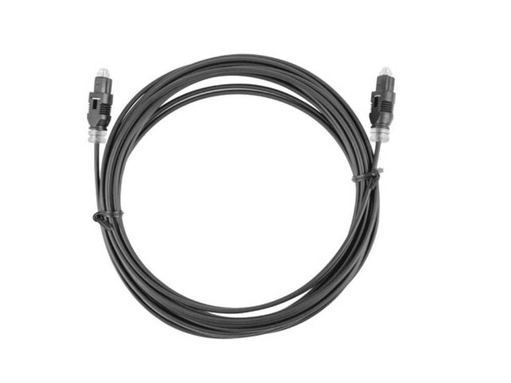 Cable de Fibra Óptica Lanberg CA-TOSL-10CC-0020-BK Optico Audio Digital 2M Negro — imagen 1
