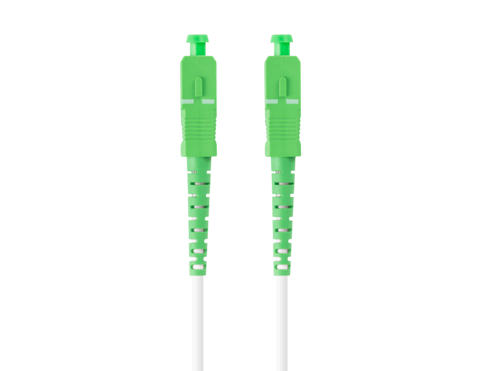 Cable de Fibra Óptica Lanberg FO-SASA-SS21-0200-WH 20m Mono Sc/Apc-Sc/Apc Simplex G657A2 Lszh Blanco — imagen 1