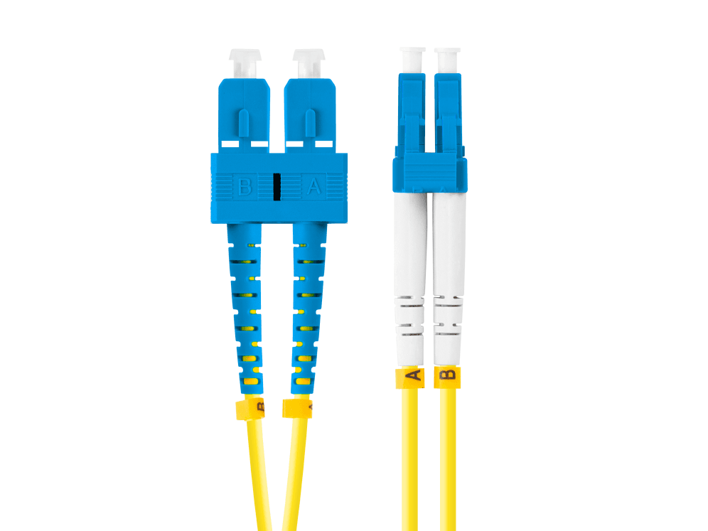 Cable de Fibra Óptica Lanberg FO-SULU-SD11-0020-YE 2m Mono Sc/Upc-Lc/Upc Duplex G657A1 Lszh Amarillo — imagen 1