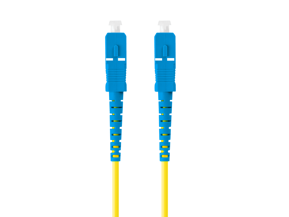 Cable de Fibra Óptica Lanberg FO-SUSU-SS11-0020-YE 2m Mono Sc/Upc-Sc/Upc Simplex G657A1 Lszh Amarillo — imagen 1
