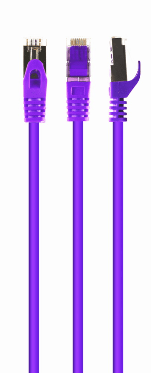 Cable de Red Gembird Cat 6A S-FTP LSZH Violeta 0.5m — imagen 1