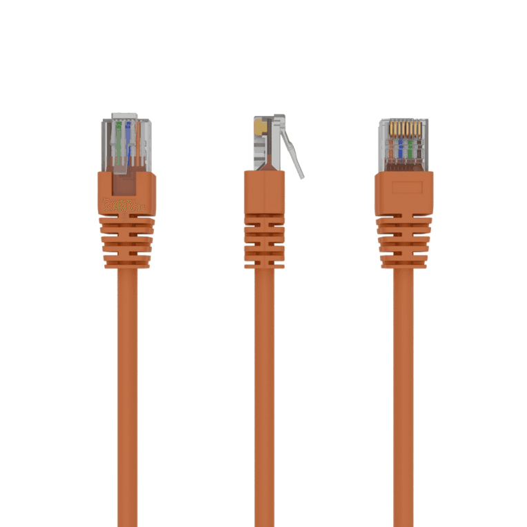 Cable de Red Gembird PP12-0,5M/O UTP CAT5E Moldeado 0,5M Naranja — imagen 1