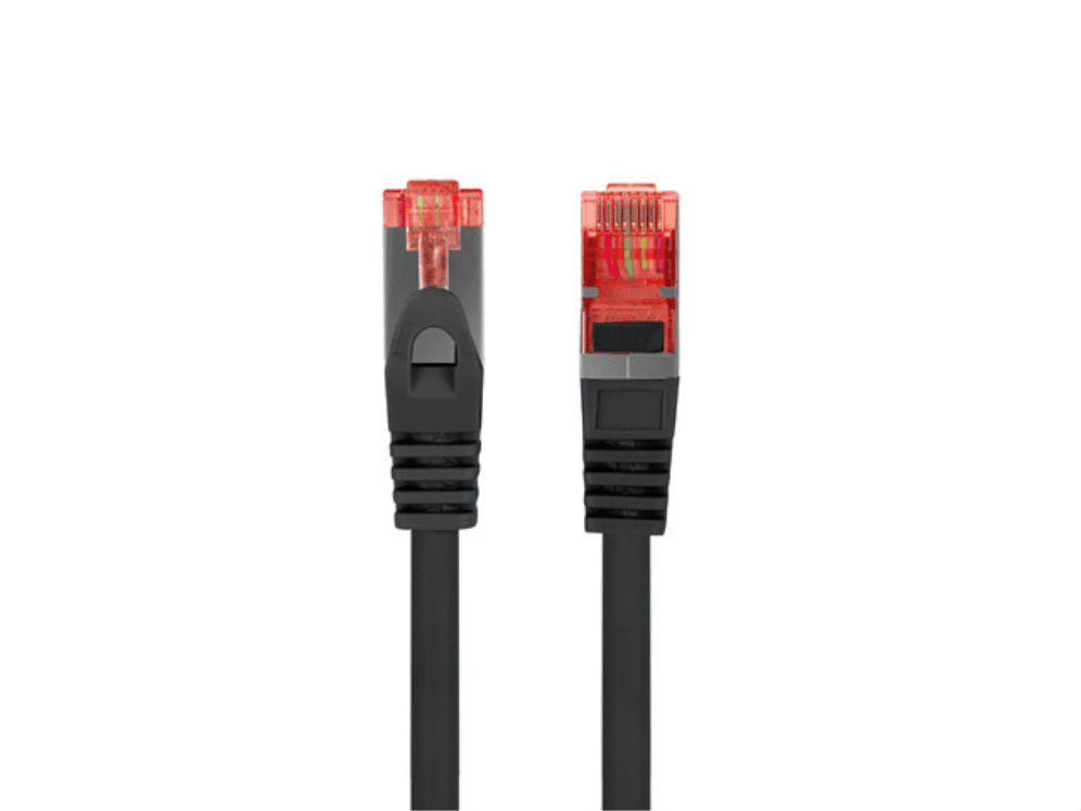 Cable de Red Lanberg Latiguillo Cat.6 S/FTP LSZH CU 0.5M Negro Fluke Passed — imagen 1