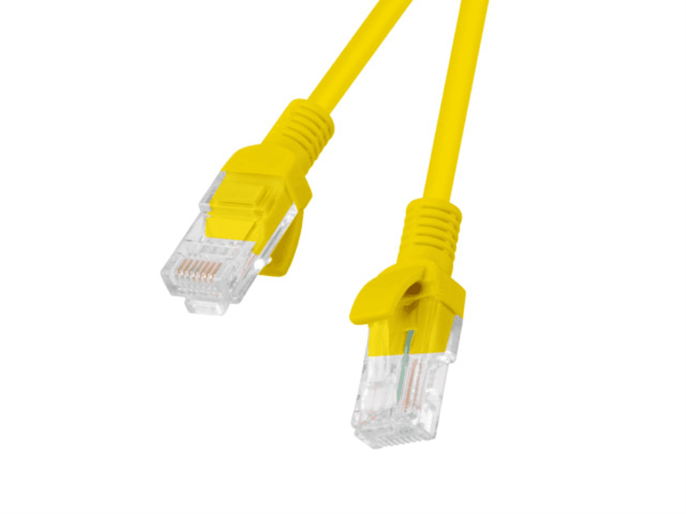 Cable de Red Lanberg Latiguillo Cat.6 UTP 1.5m Amarillo Fluke Passed — imagen 1