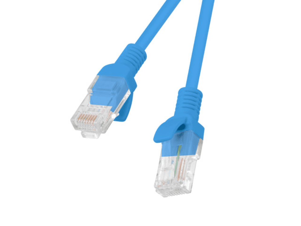 Cable de Red Lanberg Latiguillo Cat.6 UTP 1m Azul Fluke Passed — imagen 1