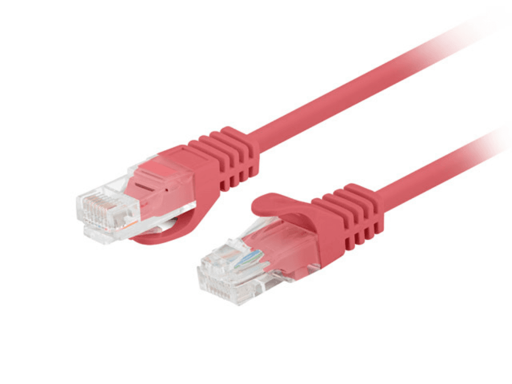 Cable de Red Lanberg Latiguillo Cat.6 UTP 1M Rojo Fluke Passed Pack 10 Ud — imagen 1