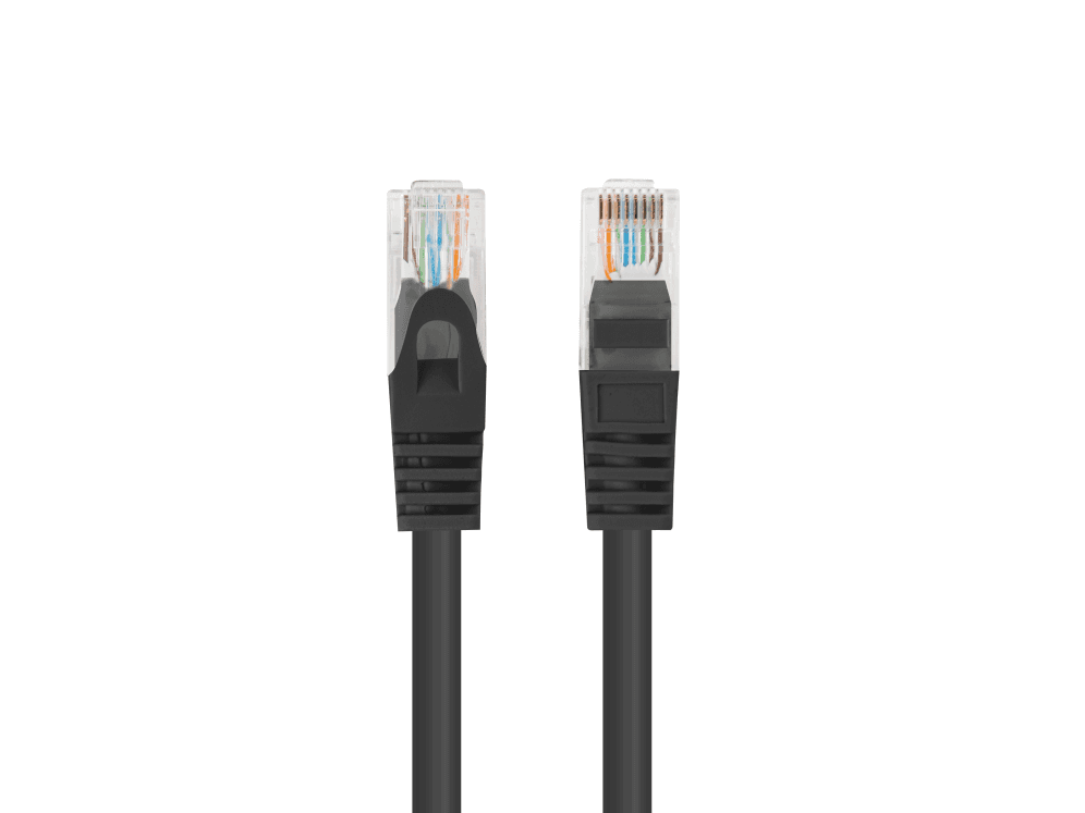 Cable de Red Lanberg Latiguillo Cat.6 UTP 7.5M Negro Fluke Passed — imagen 1
