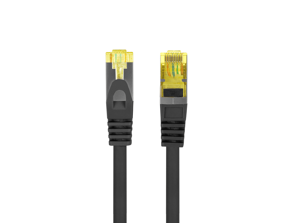 Cable de Red Lanberg Latiguillo Cat.6A S/FTP LSZH CU 1.5M Negro Fluke Passed — imagen 1