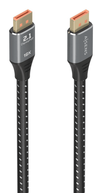 Cable DisplayPort Aisens V2.1 16K@60Hz 80Gbps DP/M-DP/M Negro 2.0M — imagen 1