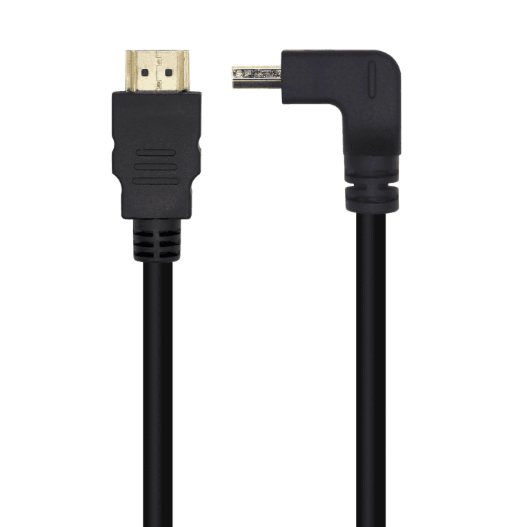 Cable HDMI Aisens A120-0456 V2.0 Acodado Premium 4K60Hz A/M-A/M 1.0M — imagen 1