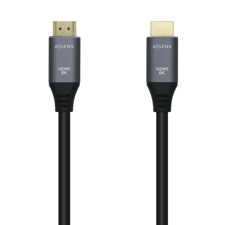 Cable Hdmi Aisens V2.1 Ultra Alta Velocidad 8K60Hz M/M 0.5M Gris Negro — imagen 1