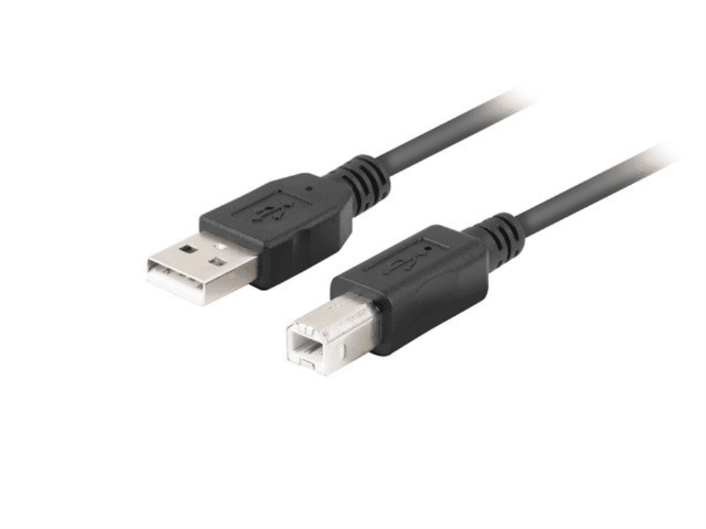 CABLE LANBERG IMPRESORA USB-A MACHO-USB-B MACHO 2.0 1M CON FERRITA CAJA RETAIL — imagen 1