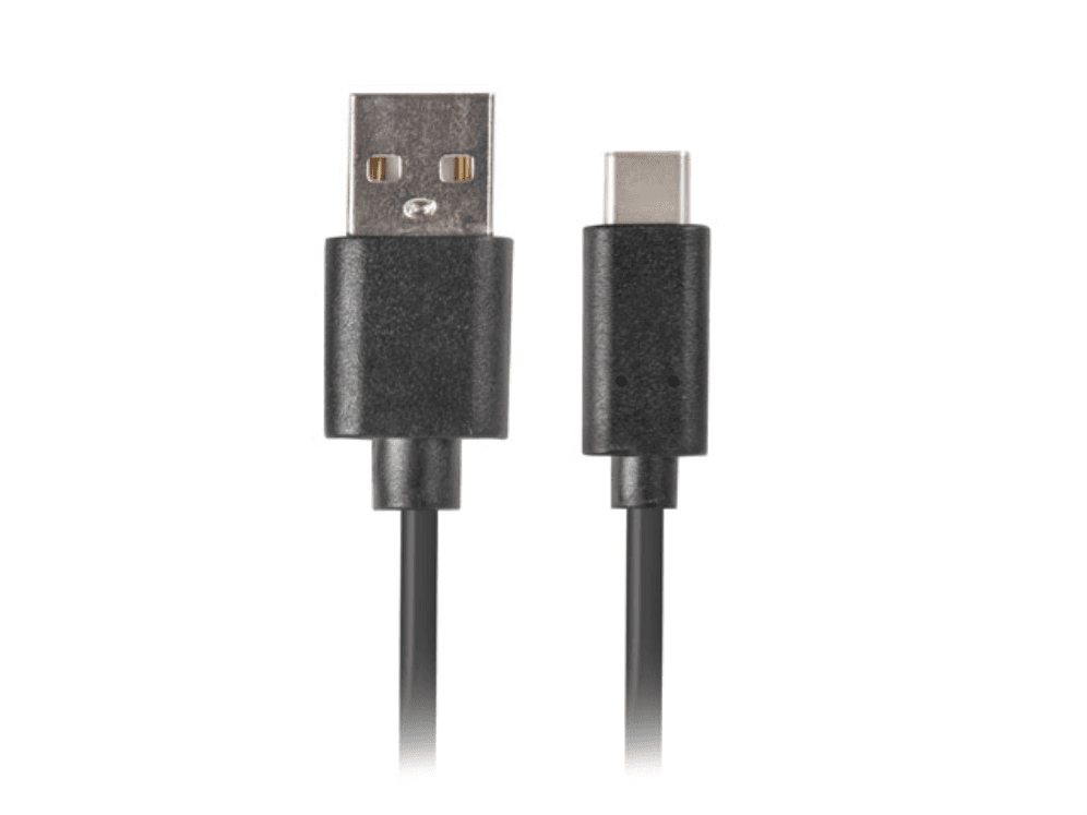 Cable Lanberg USB C Macho a USB A 2.0 Macho 3m QC 3.0 Negro — imagen 1