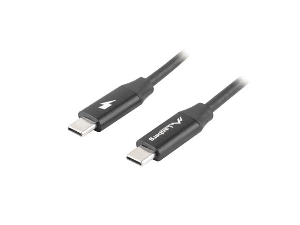Cable Lanberg USB C Macho/Macho 0.5m Quick Charge Negro — imagen 1