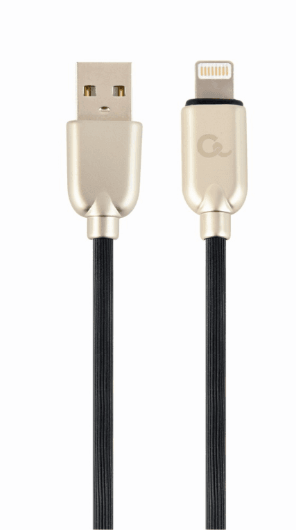 Cable Lightning Gembird 8 Pines Caucho Premium 2M Negro — imagen 1