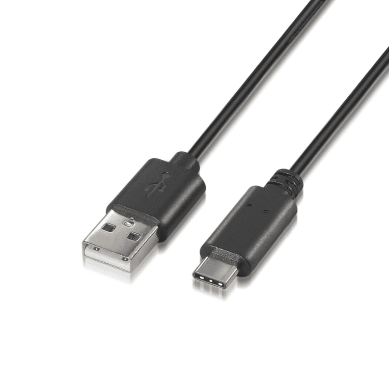 Cable o Adaptador USB Aisens USB 2.0 3A Tipo USB-C M-A M Negro 1.0m — imagen 1