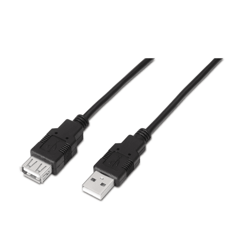 Cable o Adaptador USB Aisens USB 2.0 Tipo A M-A H Negro 1.8m — imagen 1